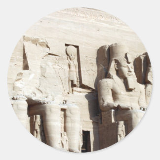 Abu Simbel pharoahs Runder Aufkleber