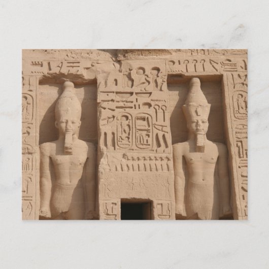 Abu-Simbel-Schriftzeichen Postkarte (Vorderseite)