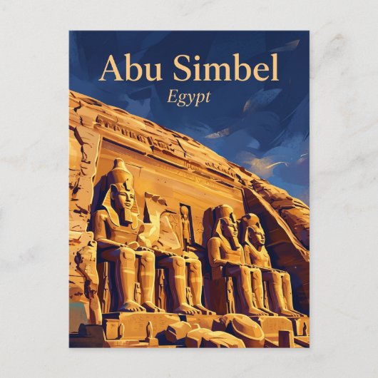 Abu-Simbel-Tempel Ägypten Postkarte (Vorderseite)