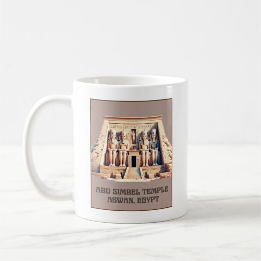 Abu Simbel Temple in Aswan, Ägypten Kaffeetasse (Links)