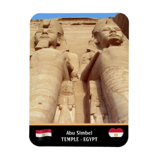 Abu Simbel Temple & Pharaoh Statuen /Ancient Ägypt Magnet (Vertikal)
