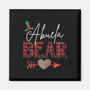 Abuela Bear Buffalo Karierten Weihnachtsleopard Xm Magnet