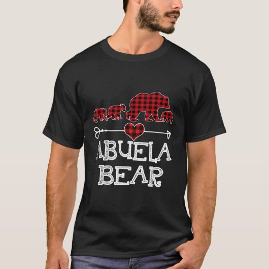 Abuela Bear Christmas Pajama Red Kariert Buffalo F T-Shirt (Vorderseite)