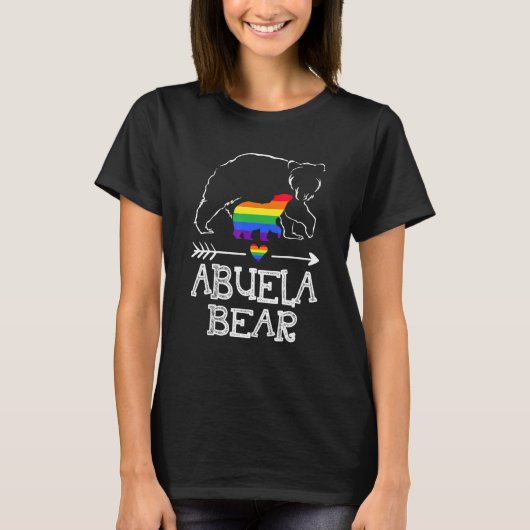 Abuela Bear Proud Aunt Rainbow Flag Lgbt Pride Mon T-Shirt (Vorderseite)
