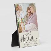 Abuela Calligraphy I Liebe You 3 Foto Creme Olive Fotoplatte (Seite)