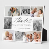 Abuela dankbar für jeden Moment FotoCollage Fotoplatte (Seite)