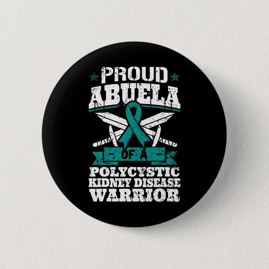 Abuela einer polyzystischen Nierenerkrankung Krieg Button (Vorderseite)