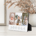 Abuela | Entenkinder - FotoCollage Fotoplatte<br><div class="desc">Mit dieser drei Foto-Collage-Plakette entsteht ein süßes Geschenk für Oma. "YIAYIA" erscheint unter Ihren Fotos in schick-grauem Schriftsatz,  wobei Ihre persönliche Nachricht und die Namen der Enkel überlagert sind.</div>