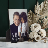 Abuela & Grandchild Script Name Foto Keepake Fotoplatte