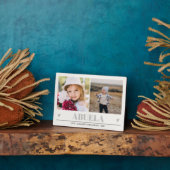 ABUELA Grandchildren 2 Foto GRAUE HERZ Plaque Fotoplatte (Seite)