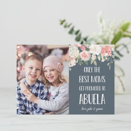 Abuela Großmutter Muttertagsfotokarte (Stehend Vorderseite)