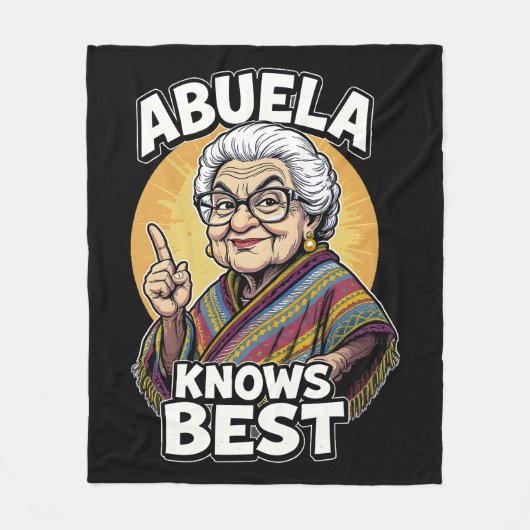 Abuela kennt die lustigste Sassy Hispanic Abuela Fleecedecke (Vorderseite)