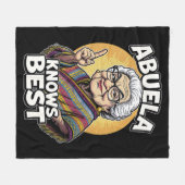 Abuela kennt die lustigste Sassy Hispanic Abuela Fleecedecke (Vorderseite (Horizontal))