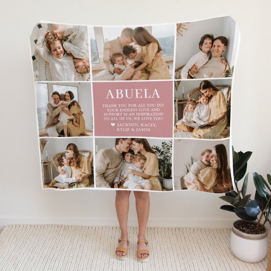 Abuela Letter Custom Personalisiert Fleece Blanket