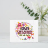 Abuela Liebe sie verwischt sie Snuggle ihnen Postkarte (Stehend Vorderseite)