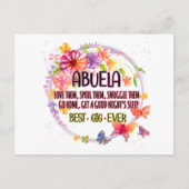 Abuela Liebe sie verwischt sie Snuggle ihnen Postkarte (Vorderseite)