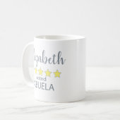 Abuela mit 5 Sternen Kaffeetasse (Vorderseite Links)