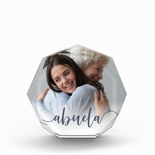 Abuela Oma Script Overlay Fotoblock (Vorderseite)