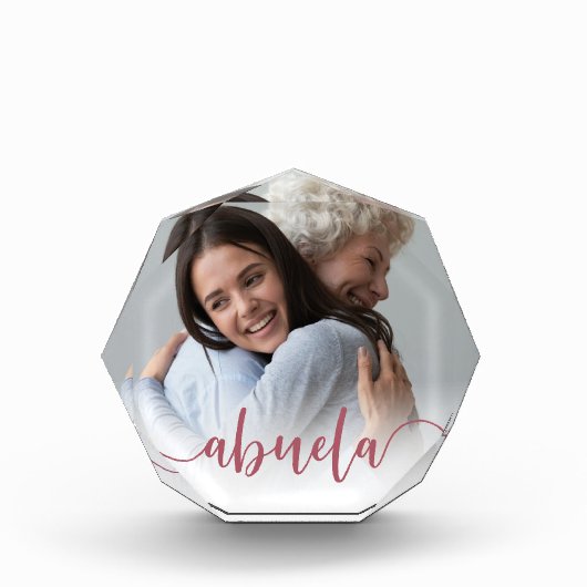 Abuela Oma Script Overlay Fotoblock (Vorderseite)