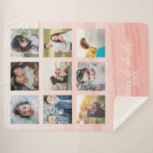 Abuela Pink Ombré Sherpa Blanka Sherpadecke (Vorderseite (Horizontal))