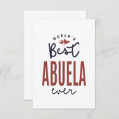 Abuela RSVP Karte (Vorne/Hinten)