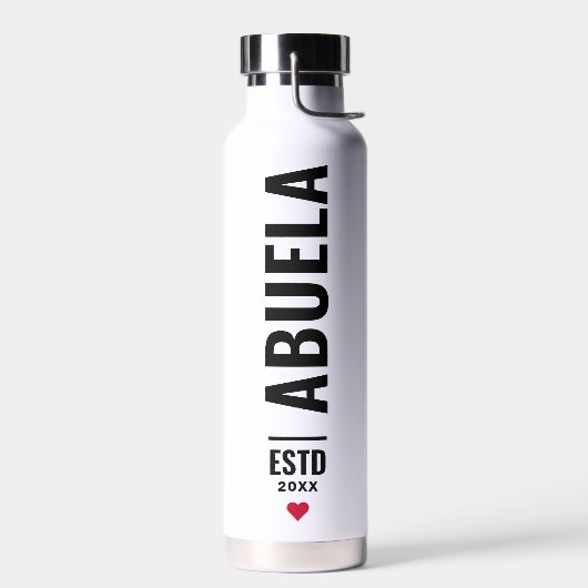 Abuela | Spanische Oma Custom Date Simple Trinkflasche (Links)