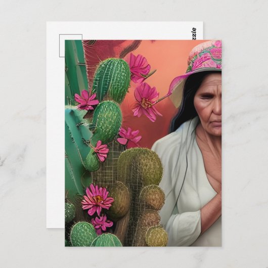 Abuela Surreal Postkarte (Vorne/Hinten)