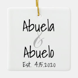 Abuela und Abuelo First Grandchild Ornament