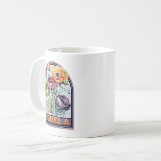 Abuela Vintag Floral Großmutter Kaffeetasse (Vorderseite Links)