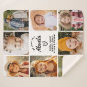 Abuela We Liebe you Hört Moderne FotoCollage Sherpadecke (Vorderseite (Horizontal))