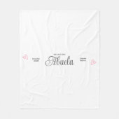 Abuela Wir Liebe Sie Personalisiert Hearts Moderne Fleecedecke (Vorderseite)