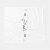 Abuela Wir Liebe Sie Personalisiert Hearts Moderne Fleecedecke (Vorderseite (Horizontal))