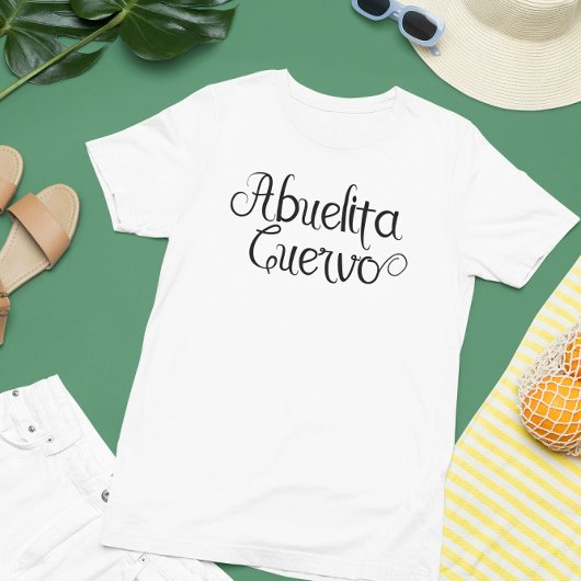 Abuelita Cuervo Großmutter Spanisches Skript T-Shirt