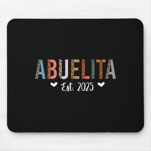 Abuelita Est 2025 Cute Grandma Leopard Print Chris Mousepad (Vorne)