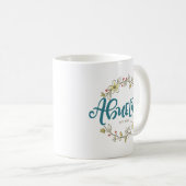 Abuelita, spanische Schrift, Blumenkranz, Kaffeetasse (VorderseiteRechts)