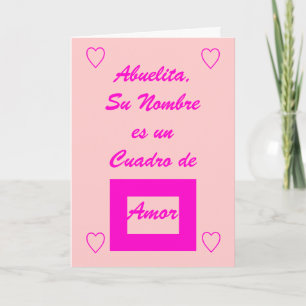 Abuelita, SU Nombre es Un Cuadro de Amor Dankeskarte