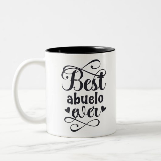 abuelo amigable sabiduria gibt felicidad zu zweifarbige tasse (Links)