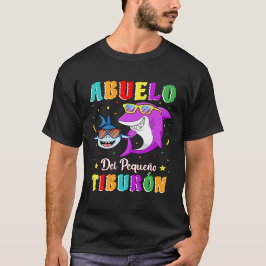 Abuelo del Pequeño Tiburón nieto cumpleaños tiburó T-Shirt (Vorderseite)