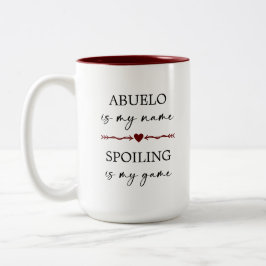 Abuelo ist mein Name Spoiling ist mein Spiel Foto  Zweifarbige Tasse