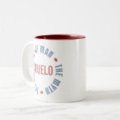 Abuelo Man Myth Legend anpassbar Zweifarbige Tasse (Vorderseite Links)