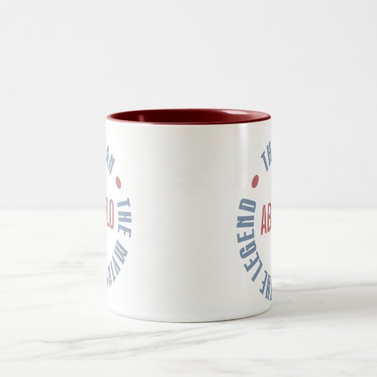 Abuelo Man Myth Legend anpassbar Zweifarbige Tasse (Mittel)