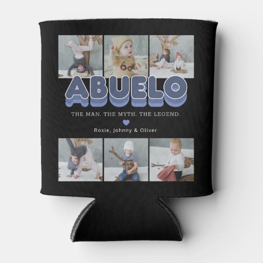 Abuelo Moderne Familia FotoCollage Cooler Dosenkühler (Vorderseite)