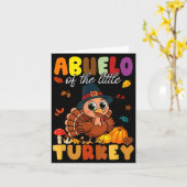 Abuelo Of The Little Turkey Thanksgiving Baby Show Karte (Gelbe Blume)