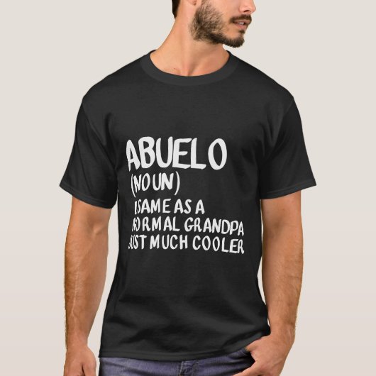 Abuelo Opa Definition Lustiges Spanisch T-Shirt (Vorderseite)