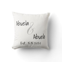Abuelo und Abuelo etabliertes Datum Throw-Pillow