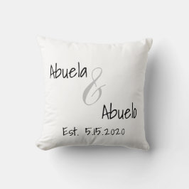 Abuelo und Abuelo etabliertes Datum Throw-Pillow Kissen