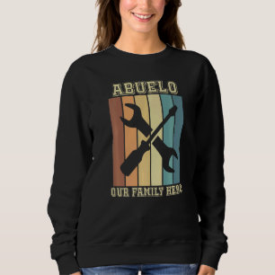 Abuelo Unser Familienheld Vintage Regenbogenwerkze Sweatshirt