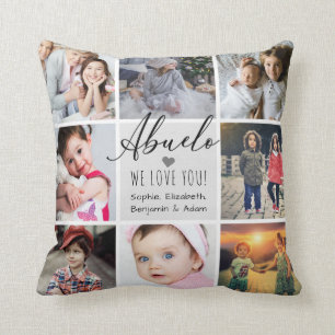 Abuelo Wir Liebe Sie Foto Collage Kissen