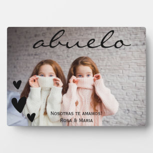Abuelo Wir Liebe Sie Personalisiertes Foto Plaque Fotoplatte