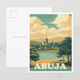 Abuja Nigeria Art Vintage Reise Postkarte